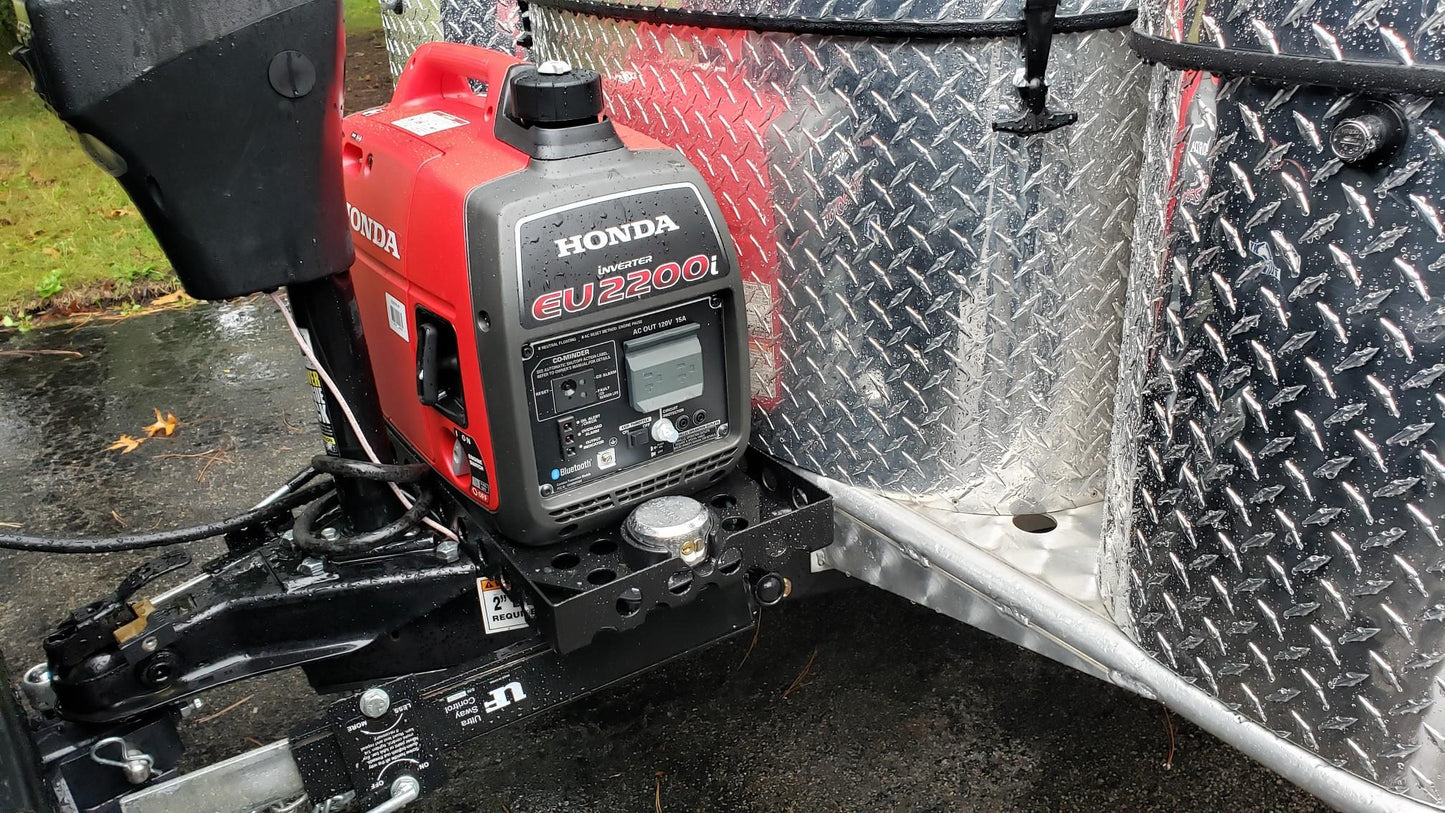 Squatch Mount |Generator mount Low Profile locking security | Honda Generator Mount | Predator | Yamaha | Champion | Camping Travel Mount |
