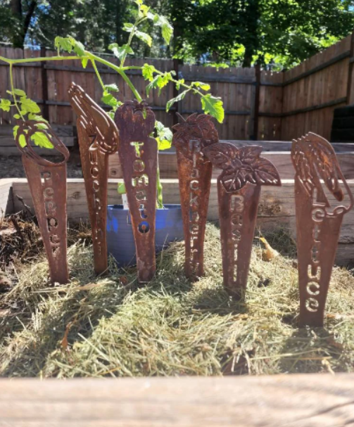 Metal Garden Stakes | Vegetable Garden Stakes | Metal Art for your Garden | Planter Box Signs | Spring Planting | Veggie Name Tags