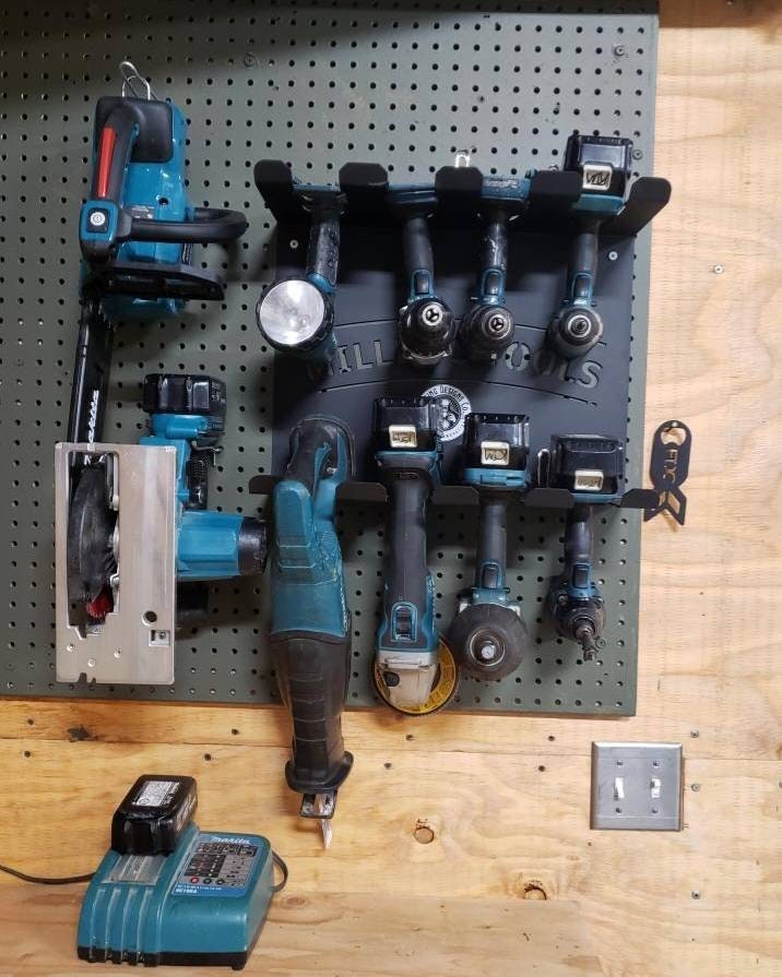 Cordless Tool Garage Wall Rack