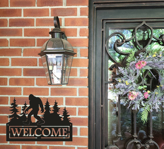 Big Foot Welcome Sign | Sasquatch Sign | Snow Yeti | Yard Art | Metal Sign |