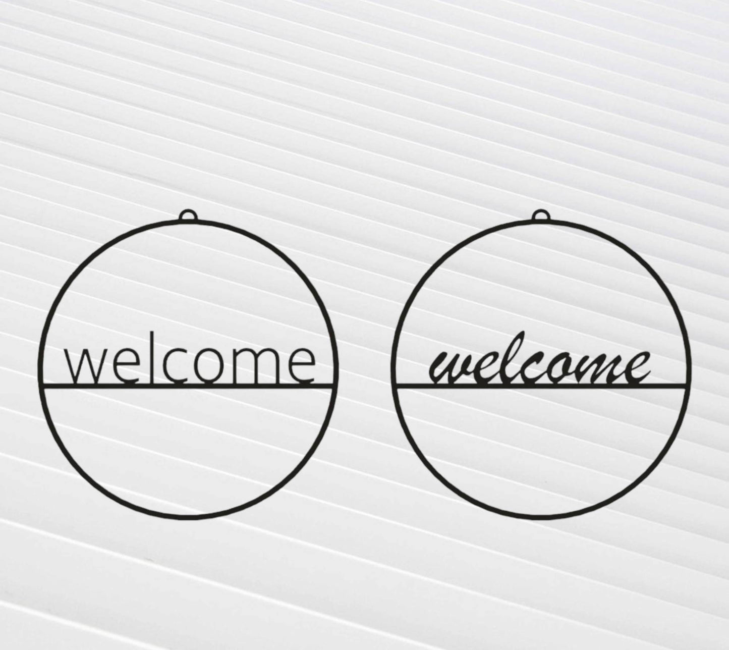 Delicate Welcome Sign | Metal Sign | Wreath Decoration | Front Door Decor