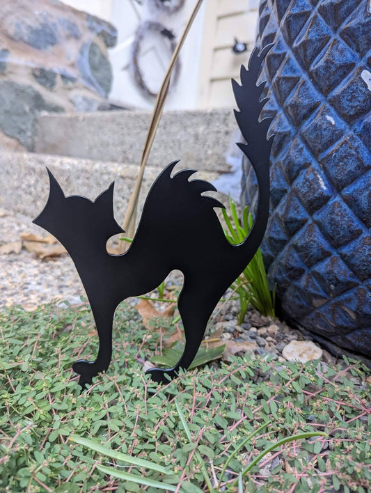 Black Cat | Halloween Metal Sign | Halloween Decor| Metal Sign | Holiday Decor | Outdoor Signs | Pumpkin
