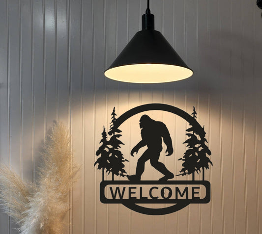 Big Foot Welcome Sign | Sasquatch Sign | Snow Yeti | Yard Art |