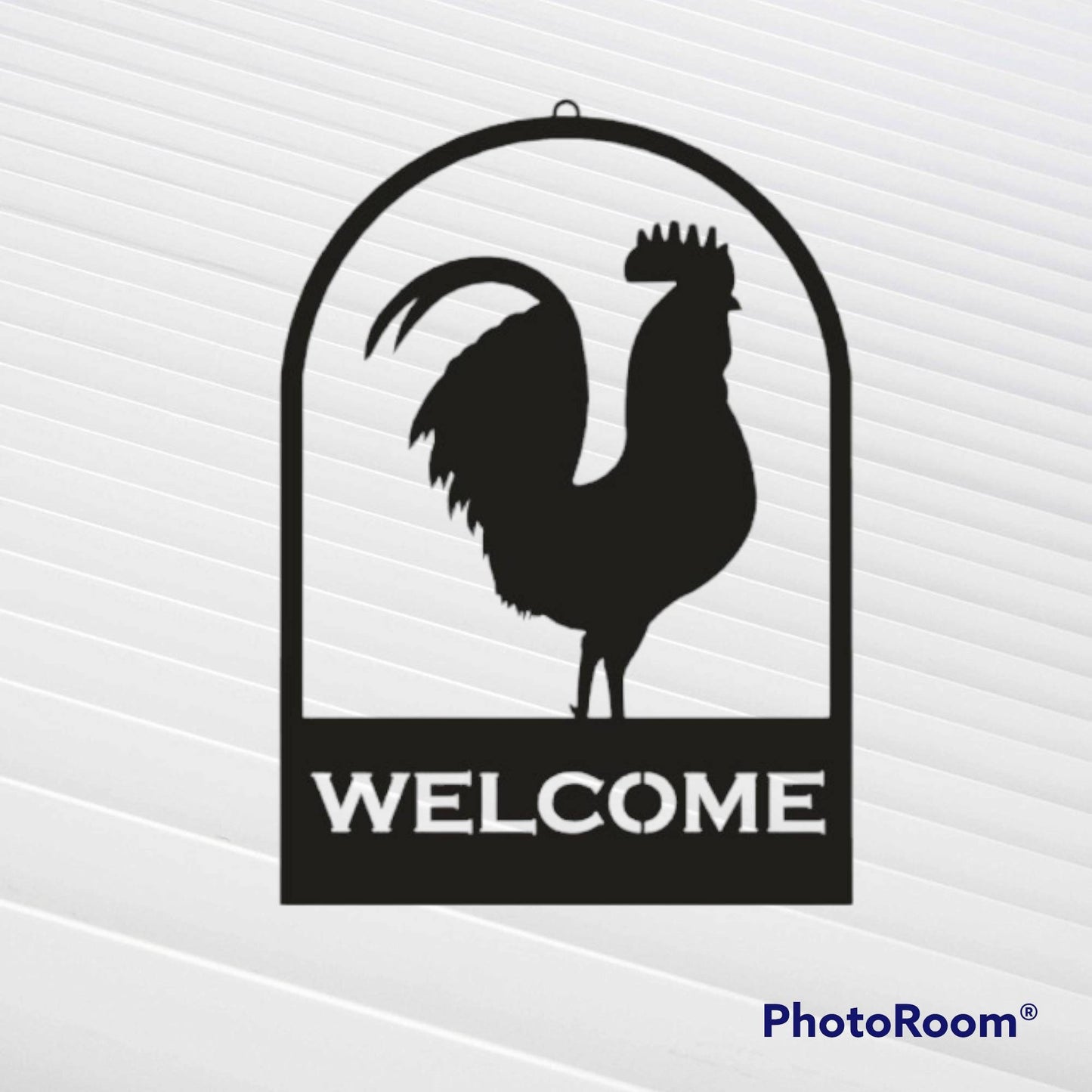 Metal Rooster Sign, Chicken Decor, Metal Chicken Yard Art, Chicken Yard Art, Rooster Staked for Garden, Patio pond, Welcome Sign