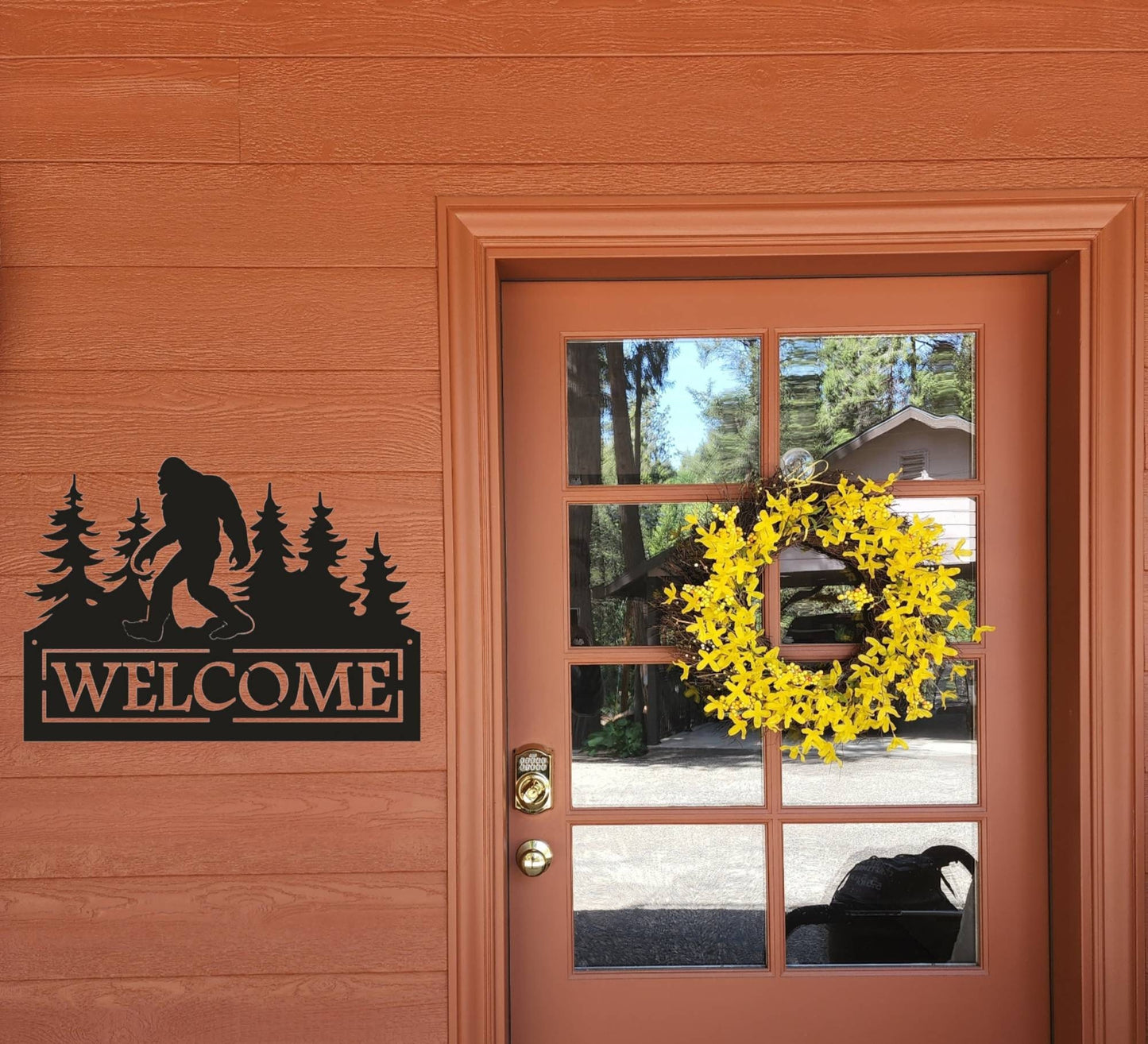 Big Foot Welcome Sign | Sasquatch Sign | Snow Yeti | Yard Art | Metal Sign |