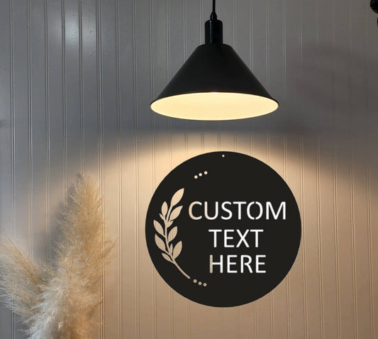 Custom Floral Name Sign | Metal Sign | Welcome Sign | Simple Design | Custom Sign |