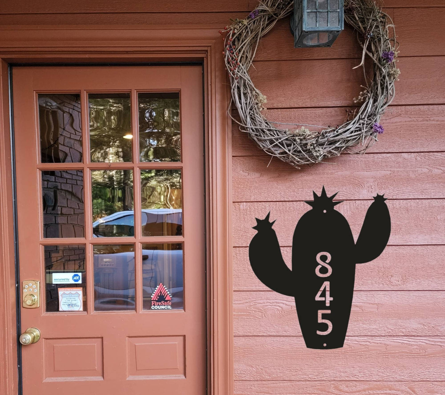 Vertical Cactus Address Sign | Desert | Address Sign | Metal Sign