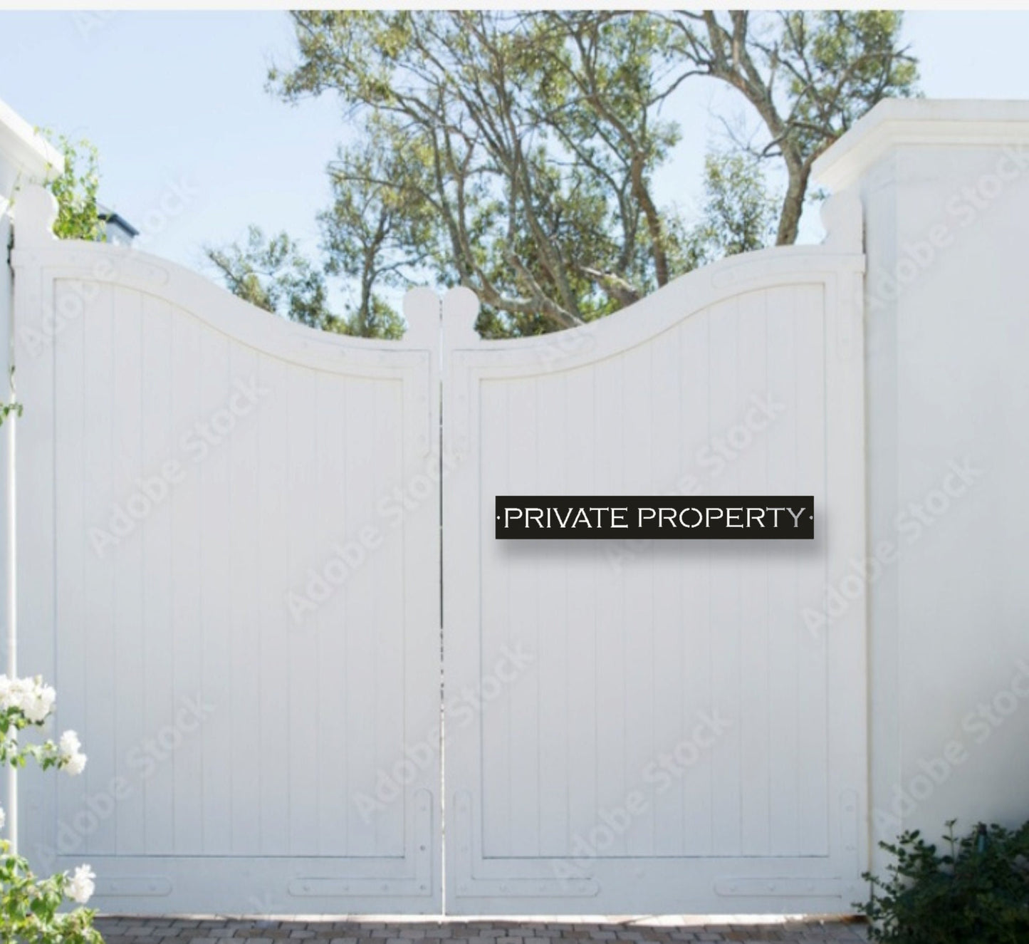 Modern Style Private Property Sign | Metal Sign | Outdoor Sign