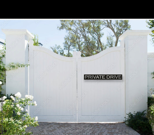 Modern Style Private Drive Sign | Metal Sign | Outdoor Sign