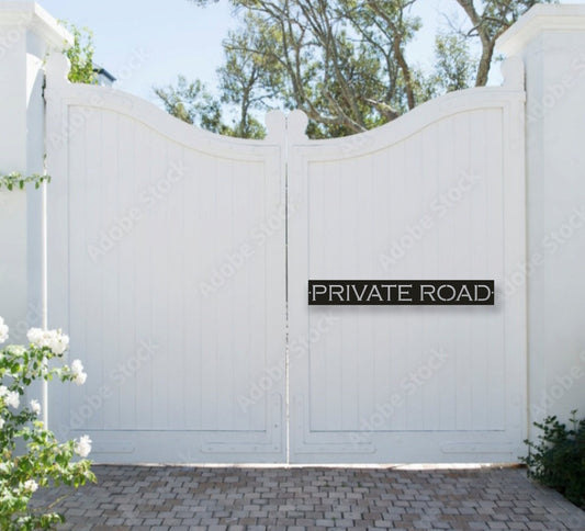 Modern Style Private Road Sign | Metal Sign | Outdoor Sign